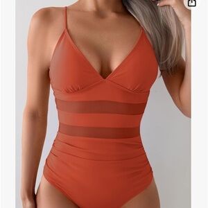 Women's One Piece Swimsuit V Neck Mesh Bathing Suit
Slimming Tummy Control new